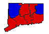 2022 Connecticut County Map of General Election Results for Governor
