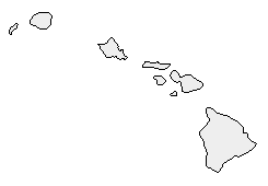 1992 Hawaii County Map of Democratic Primary Election Results for President