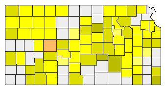 2016 Kansas County Map of Republican Primary Election Results for President