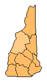2016 New Hampshire County Map of Republican Primary Election Results for President