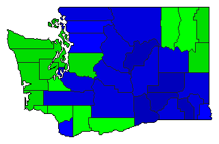 2000 Washington County Map of Republican Primary Election Results for President