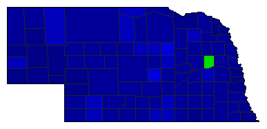 2008 Nebraska County Map of Republican Primary Election Results for Senator