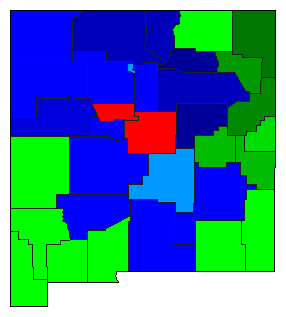 2010 New Mexico County Map of Republican Primary Election Results for Lt. Governor