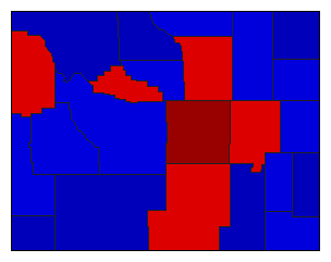 2006 Wyoming County Map of Republican Primary Election Results for Secretary of State