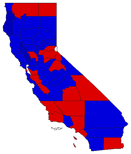 2002 California County Map of Republican Primary Election Results for State Treasurer