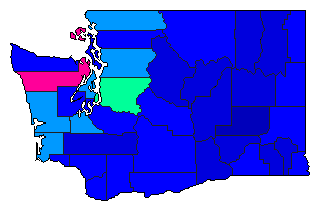 2016 Washington County Map of Open Runoff Election Results for State Auditor