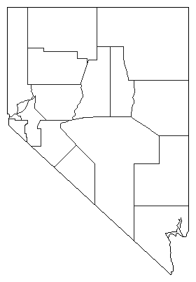 1864 Nevada County Map of General Election Results for Governor