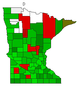 1892 Minnesota County Map of General Election Results for Amendment
