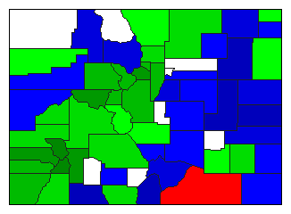 1892 Colorado County Map of General Election Results for Attorney General