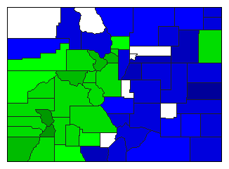 1894 Colorado County Map of General Election Results for Governor