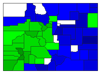 1894 Colorado County Map of General Election Results for Attorney General