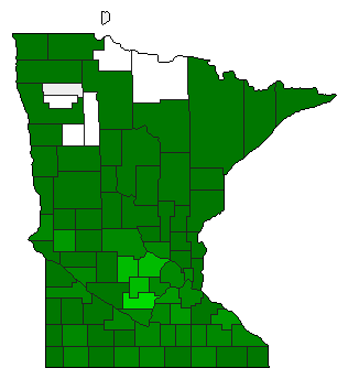 1896 Minnesota County Map of General Election Results for Amendment
