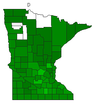 1896 Minnesota County Map of General Election Results for Amendment