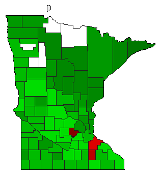 1898 Minnesota County Map of General Election Results for Amendment