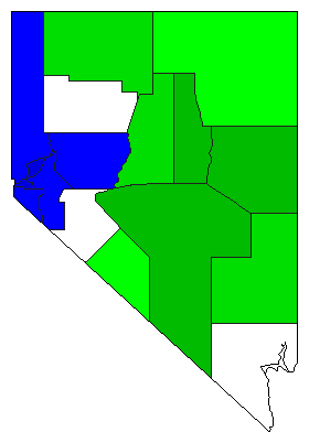 1898 Nevada County Map of General Election Results for Attorney General
