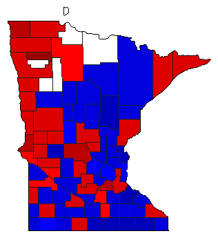 1900 Minnesota County Map of General Election Results for Governor