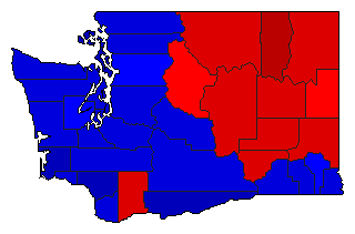 1900 Washington County Map of General Election Results for Lt. Governor