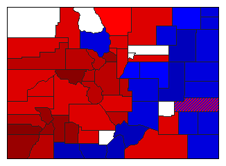 1900 Colorado County Map of General Election Results for Attorney General