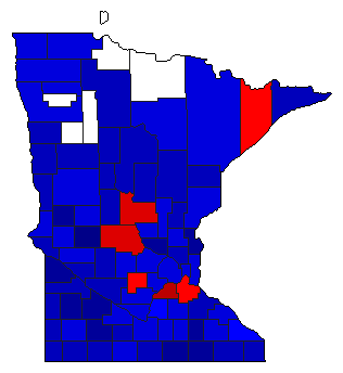 1902 Minnesota County Map of General Election Results for Governor