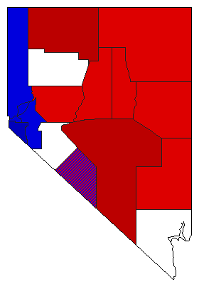 1902 Nevada County Map of General Election Results for Controller