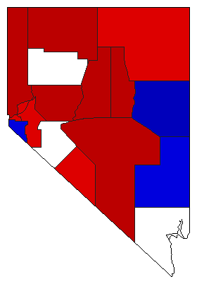 1902 Nevada County Map of General Election Results for Governor