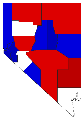1902 Nevada County Map of General Election Results for Secretary of State