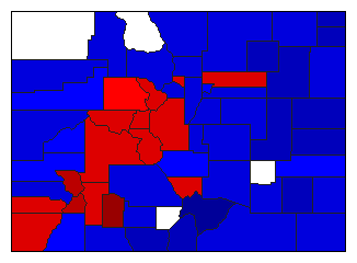 1904 Colorado County Map of General Election Results for State Auditor