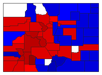 1904 Colorado County Map of General Election Results for Governor