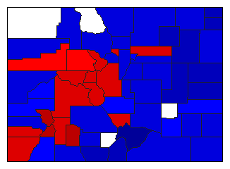 1904 Colorado County Map of General Election Results for Secretary of State