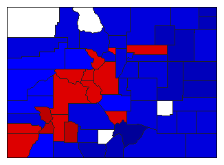 1904 Colorado County Map of General Election Results for State Treasurer