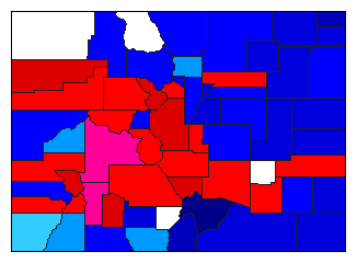 1906 Colorado County Map of General Election Results for Governor