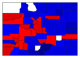 1906 Colorado County Map of General Election Results for Secretary of State