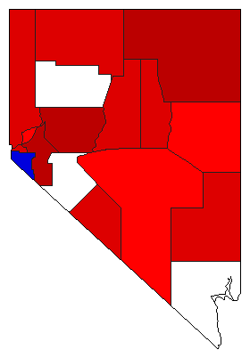 1908 Nevada County Map of General Election Results for Senator