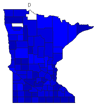 1910 Minnesota County Map of General Election Results for Governor