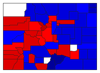1910 Colorado County Map of General Election Results for Lt. Governor