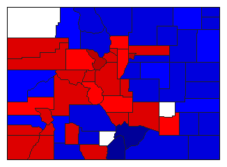 1910 Colorado County Map of General Election Results for State Treasurer