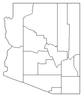 1911 Arizona County Map of General Election Results for Senator