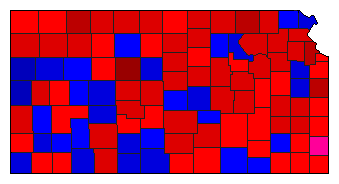 1912 Kansas County Map of General Election Results for Senator