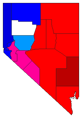 1912 Nevada County Map of General Election Results for Senator