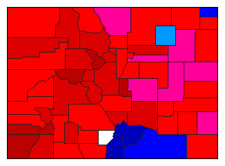 1912 Colorado County Map of Special Election Results for Senator
