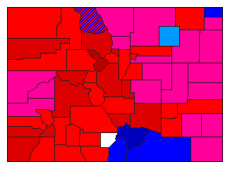 1912 Colorado County Map of General Election Results for Lt. Governor