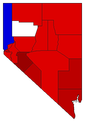 1914 Nevada County Map of General Election Results for Secretary of State
