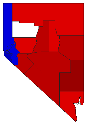 1914 Nevada County Map of General Election Results for State Treasurer