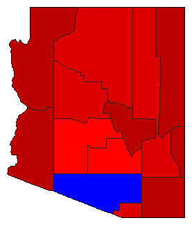 1914 Arizona County Map of General Election Results for Attorney General