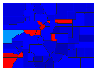 1914 Colorado County Map of General Election Results for Governor