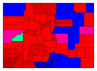 1914 Colorado County Map of General Election Results for Attorney General