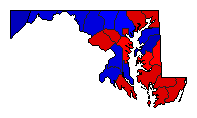 1915 Maryland County Map of General Election Results for Governor