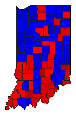 1916 Indiana County Map of Special Election Results for Senator