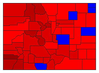 1916 Colorado County Map of General Election Results for State Auditor