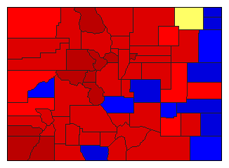 1916 Colorado County Map of General Election Results for Governor